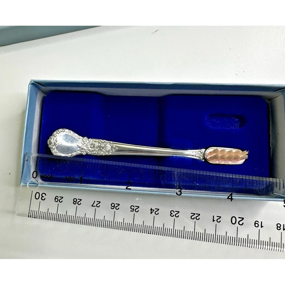 WEB Sterling Pewter Baby Toothbrush Ballet Vintage Includes Box